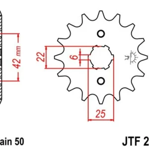 Řetězové kolečko JT JTF 278-14 14 zubů, 530 Tovární Cena