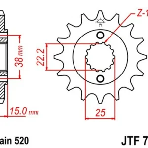 Ihned K Objednání Řetězové kolečko JT JTF 737-14 14 zubů, 520