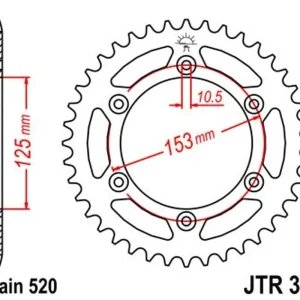 Aktuální Řetězová rozeta JT JTR 301-39 39 zubů, 520