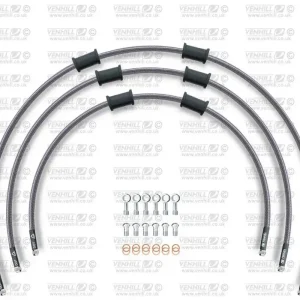 Značkový STANDARD Hadice přední brzdy sada Venhill POWERHOSEPLUS SUZ-5006FS (3 hadice v sadě) Průhledné hadice, nerezové koncovky