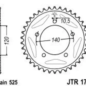 Akční Cena Řetězová rozeta JT JTR 1792-41 41 zubů, 525