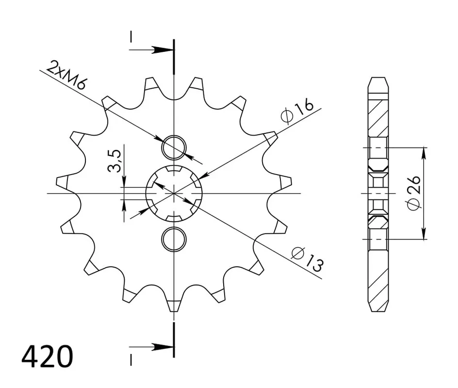 Cenový Hit Řetězové kolečko SUPERSPROX CST-563:16 16 zubů, 420