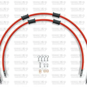 Značkový STANDARD Hadice přední brzdy sada Venhill POWERHOSEPLUS BMW-10010FS-RD (2 hadice v sadě) červené hadice, nerezové koncovky