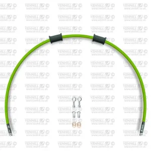 Akce Hadice přední brzdy sada Venhill POWERHOSEPLUS HON-4019F-GR (1 hadice v sadě) zelené hadice, chromové koncovky